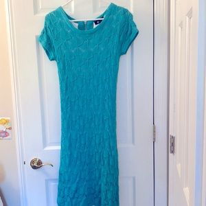 AB Studio teal knitted dress size S